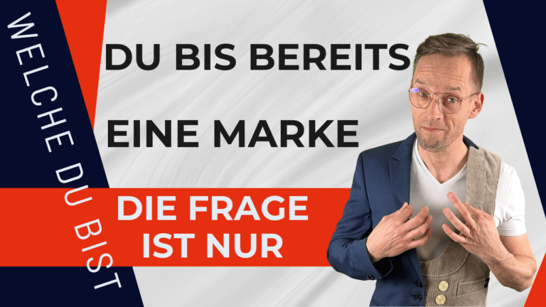Henry zeigt auf sich selbst neben dem Text „Du bist bereits eine Marke, die Frage ist nur welche“.